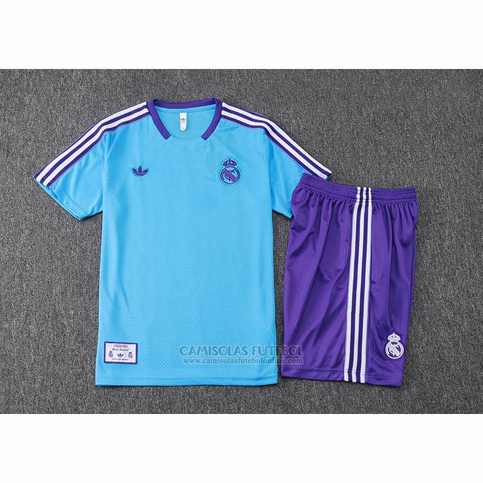 Fato de Treino Real Madrid Manga Curta 2025-2026 Azul - Calcas Curta